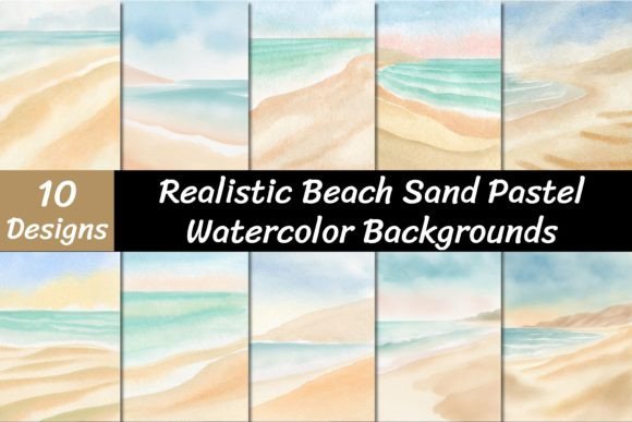 Capturing Coastal Calm: Watercolor Beach Backgrounds