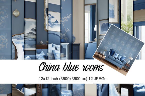 China Blue Rooms Backgrounds: A Designer's Versatile Pattern Collection