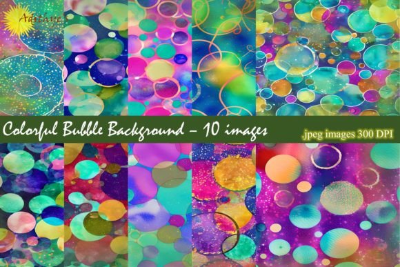 Colorful Bubble Backgrounds for Creative Projects