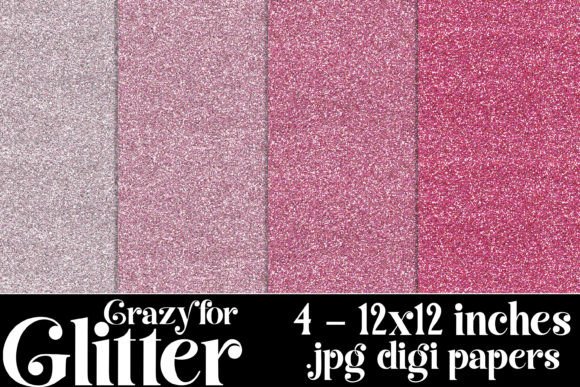 Crazy for Glitter Backgrounds, Pink: A Sparkling Design Asset