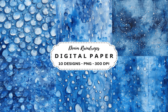 Denim Raindrops Backgrounds: A Textured Foundation for Authentic Design