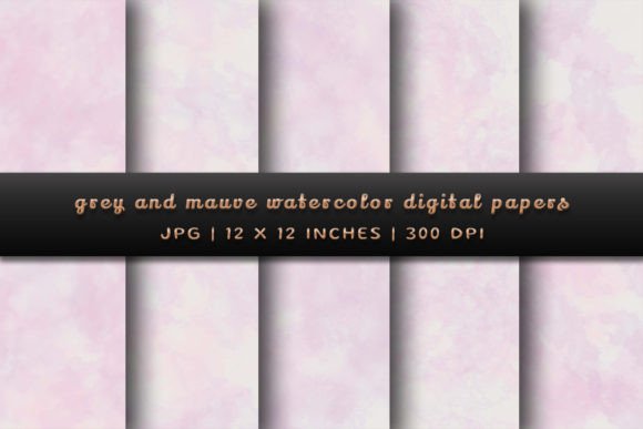 Grey and Mauve Watercolor Backgrounds: Sophisticated Digital Papers