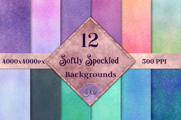 Softly Speckled Backgrounds: 12 Image Set for Designers