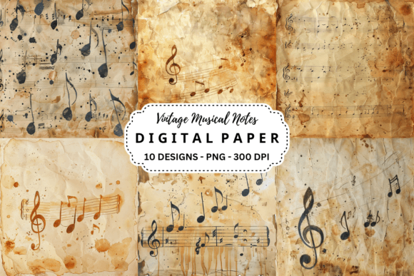 Vintage Musical Notes Backgrounds: A Designer's Toolkit