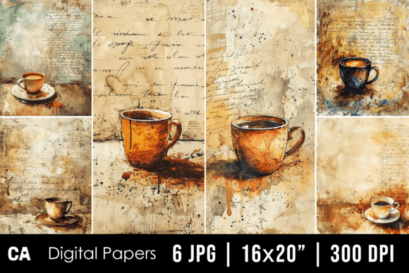 Warmth and Authenticity with Vintage Coffee Journal Pages Backgrounds