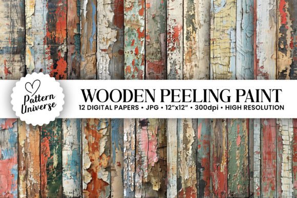 Wooden Peeling Paint Backgrounds: Elevate Your Craft Projects